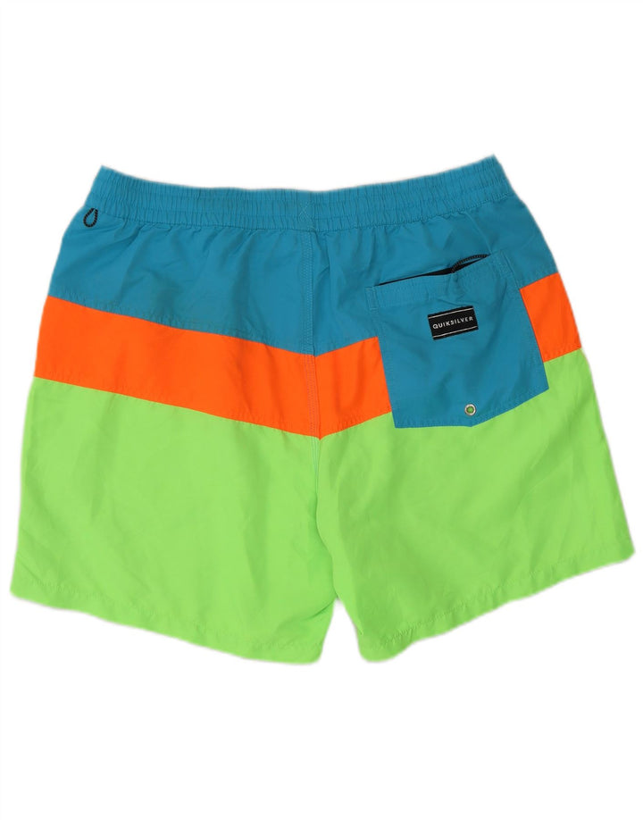 Shorts de natação masculino QUIKSILVER grande poliéster colorblock multicolorido