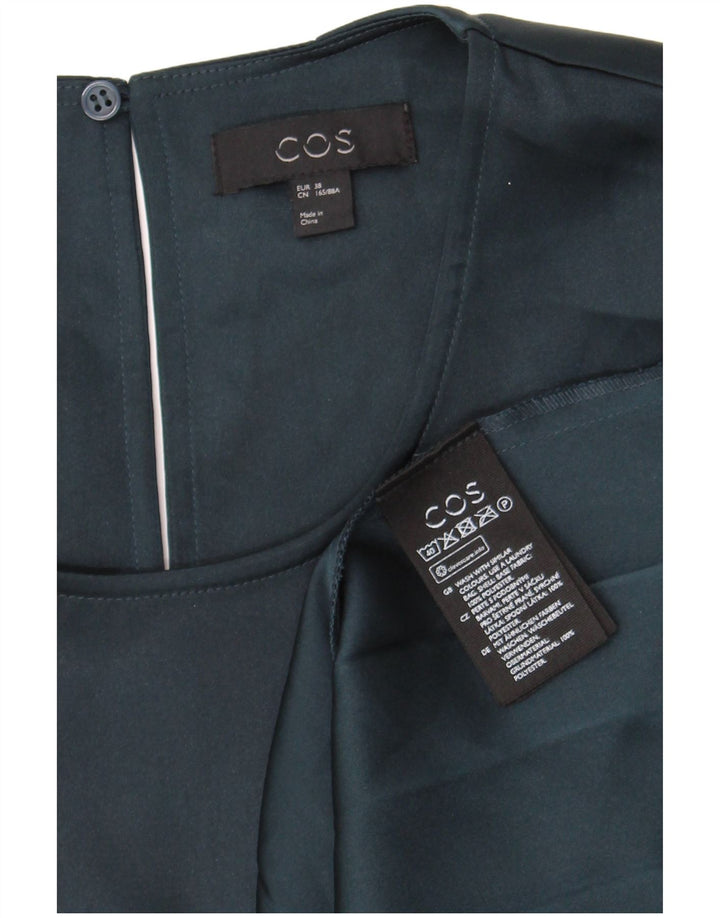 Cos Vestido feminino sem mangas bolha UE 38 poliéster verde médio