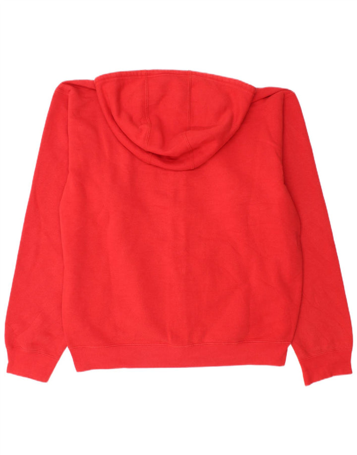 Suéter masculino com capuz e zíper gráfico RUSSELL ATLÉTICO grande de algodão vermelho