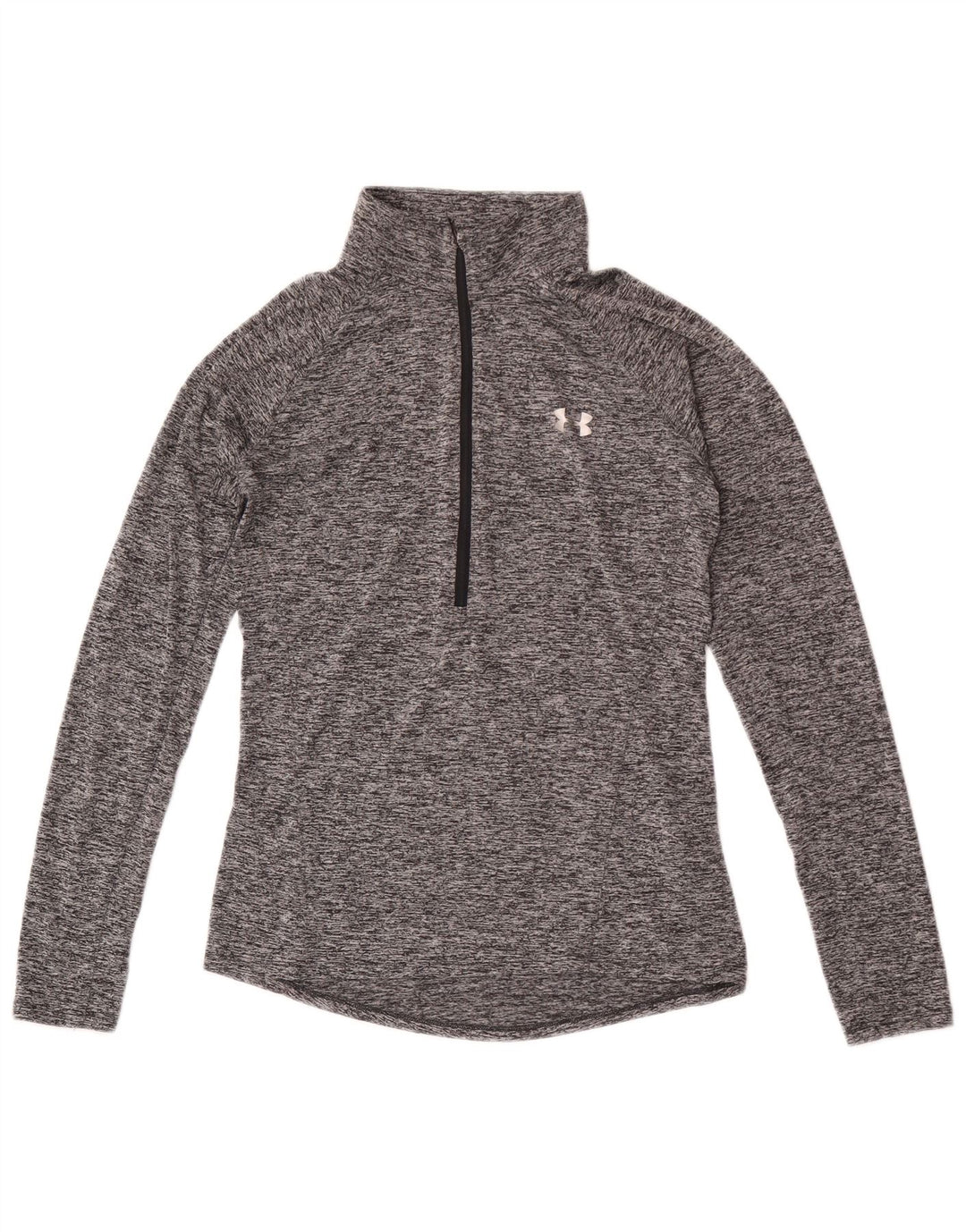 Under Armour Mens Heat Gear Pulôver Treino Top Pequeno Cinza Salpicado