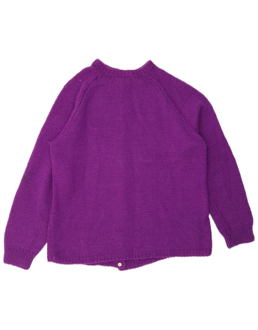 Suéter Cardigan Feminino Vintage UK 14 Roxo Médio