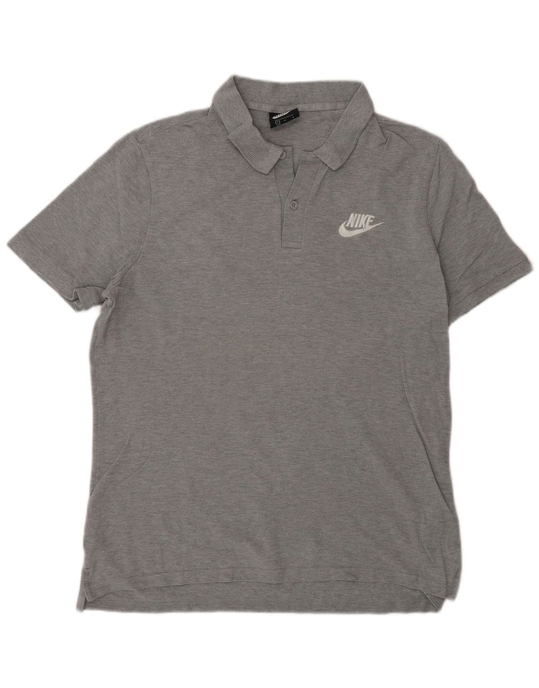 Camisa polo masculina Nike grande algodão manchado cinza