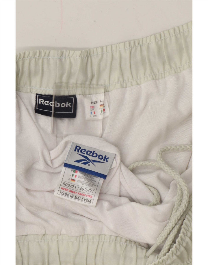 Reebok Mens Windbreaker Trousers Large Green Polyester