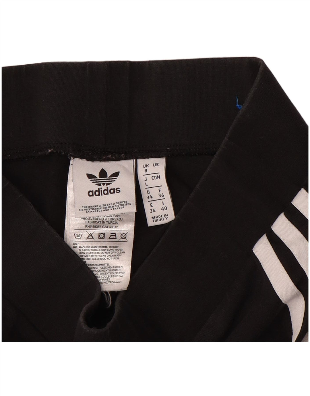 ADIDAS Womens Leggings UK 8 Small Black Cotton
