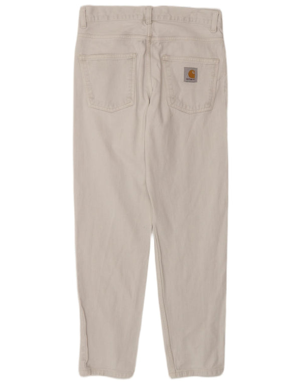 Carhartt Mens Slim Jeans W28 L28 Algodão Branco