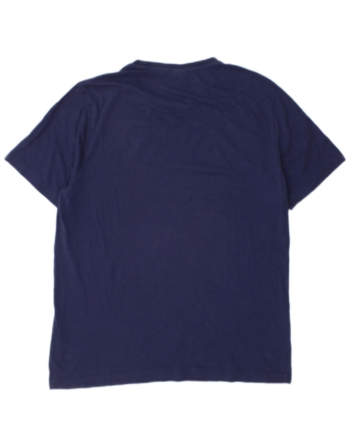Camiseta masculina Puma Graphic Top grande algodão azul marinho
