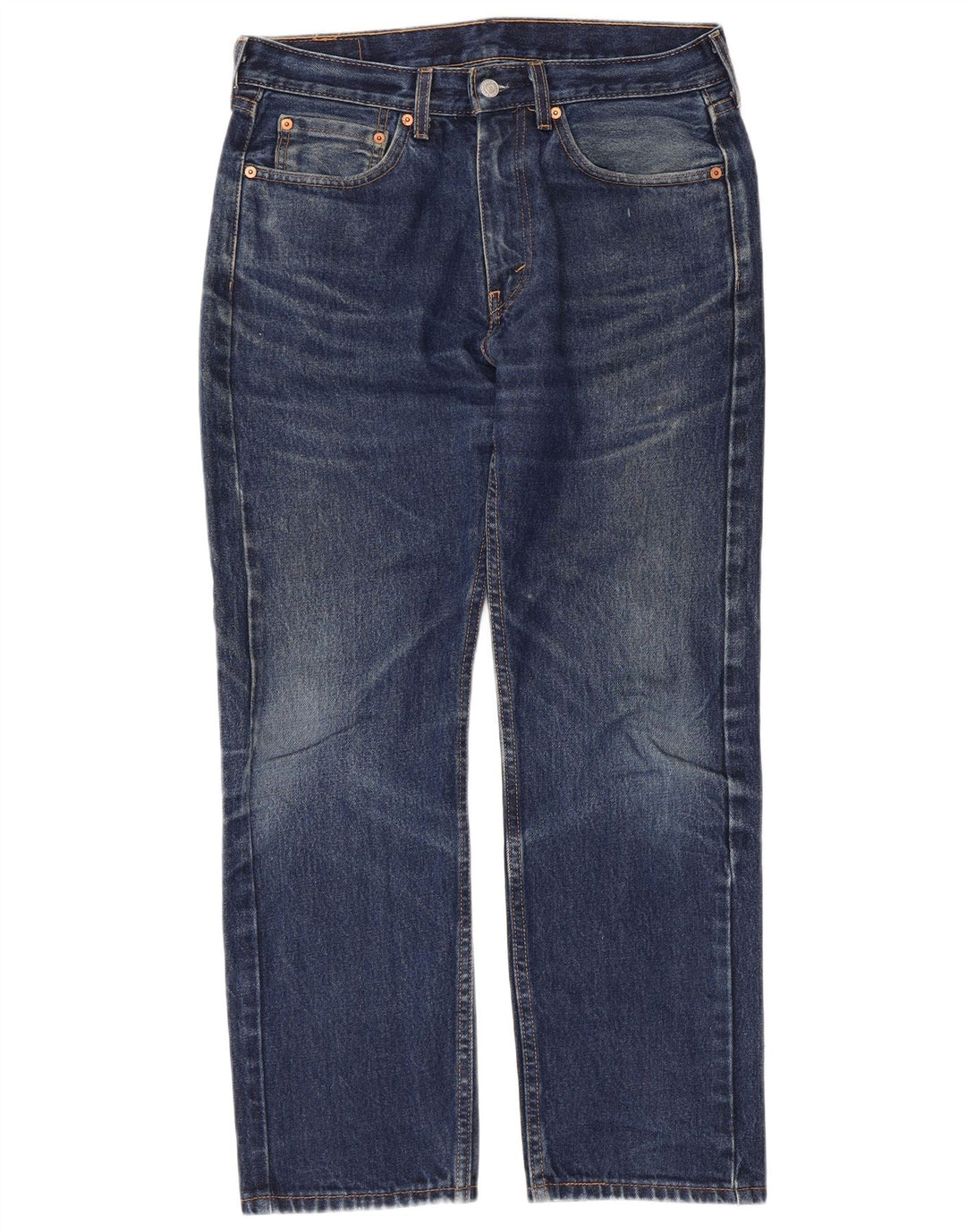 Levi's Masculino 505 Straight Jeans W32 L29 Azul Algodão