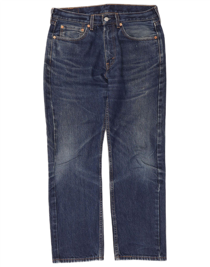 Levi's Masculino 505 Straight Jeans W32 L29 Azul Algodão
