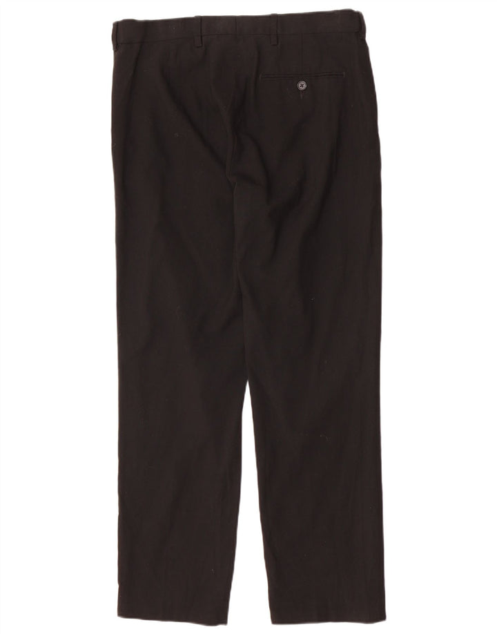 Calça chino masculina Marks & Spencer reta regular fit W32 L29 preta
