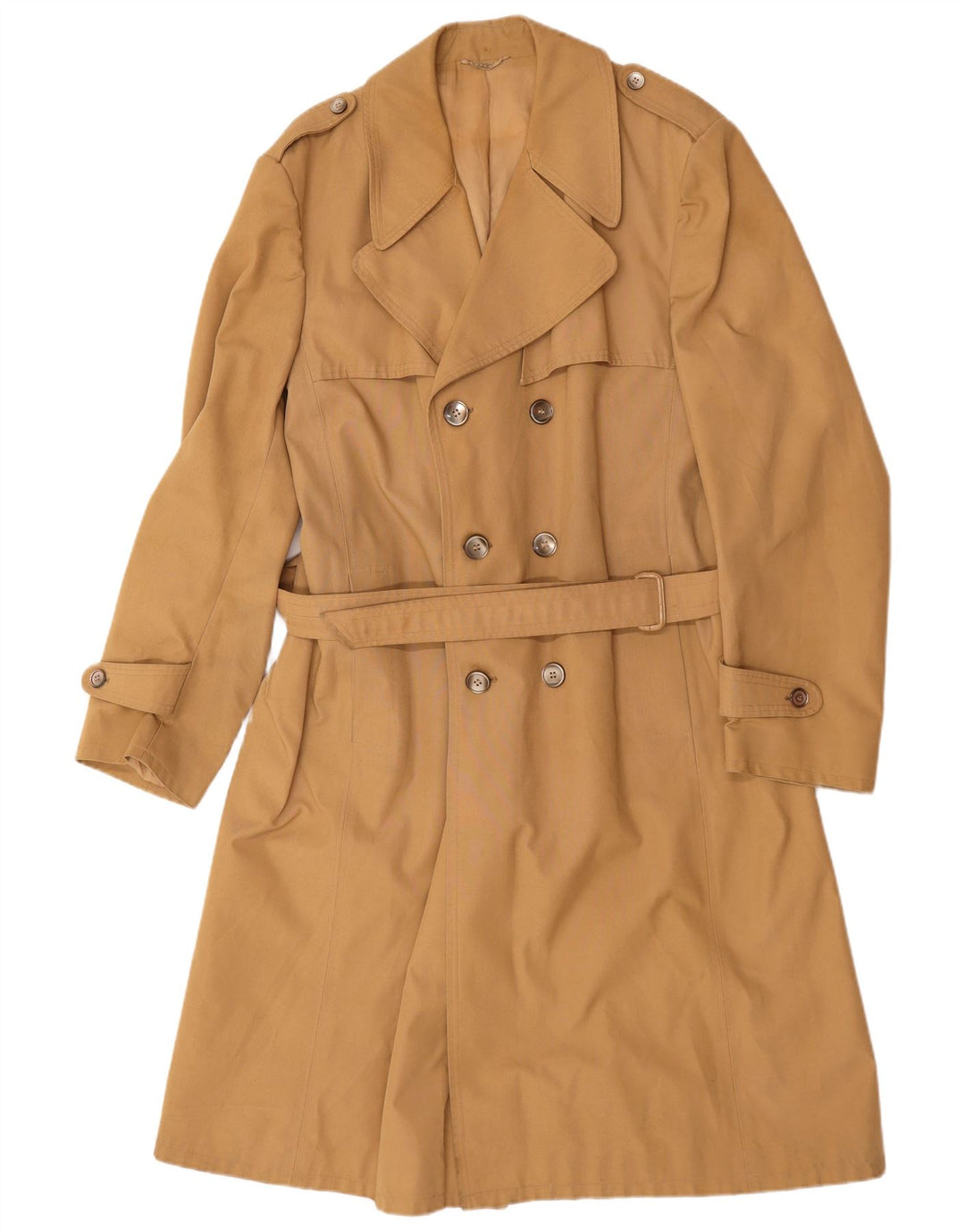 NINO Mens Trench Coat UK 40 Grande Poliéster Bege