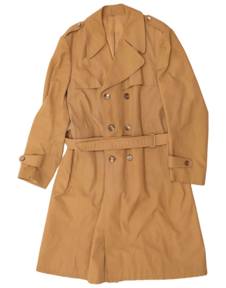 NINO Mens Trench Coat UK 40 Grande Poliéster Bege