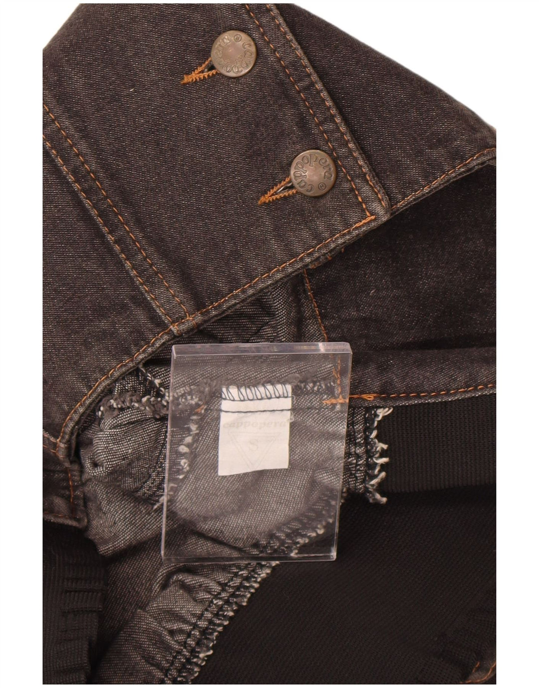 Jaqueta jeans feminina Cappopera UK 10 algodão floral cinza pequeno