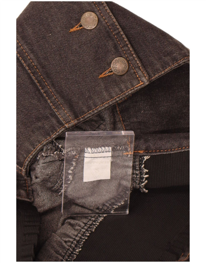 Jaqueta jeans feminina Cappopera UK 10 algodão floral cinza pequeno