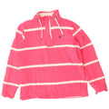 Crew Clothing feminino oversized moletom jumper UK 10 pequeno rosa listrado