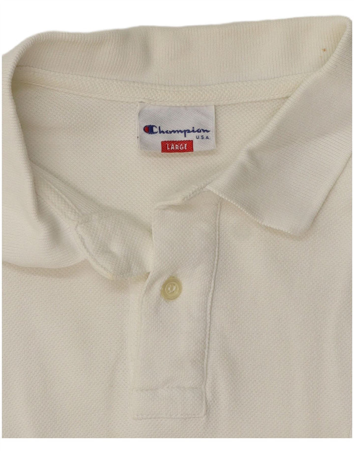 Camisa polo feminina Champion UK 14 grande branca