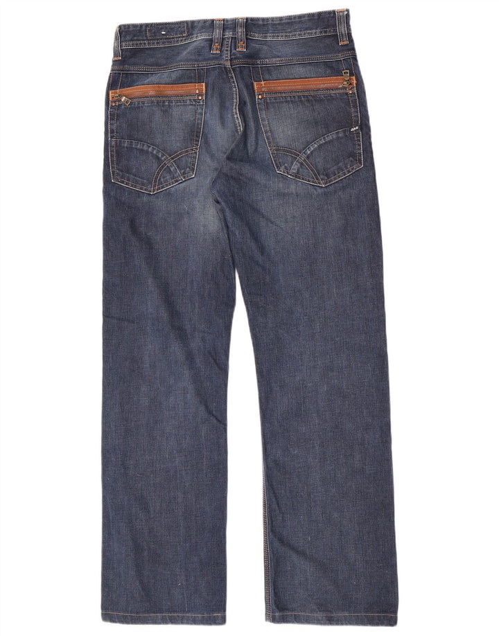Calça jeans reta masculina Gas W32 L31 algodão azul