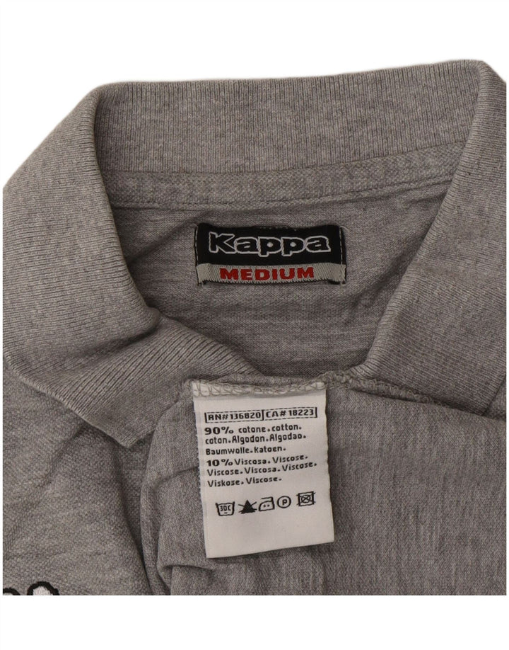 Camisa polo masculina KAPPA algodão cinza médio