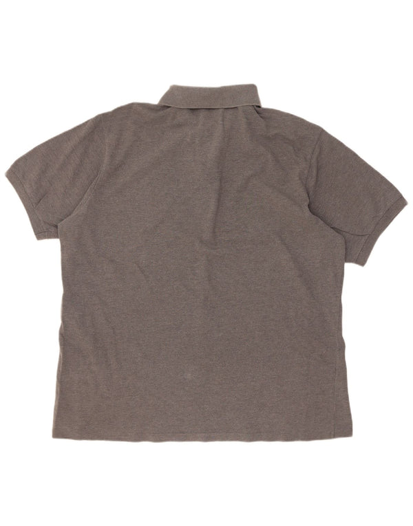 Camisa polo masculina Lacoste tamanho 7 2XL cinza