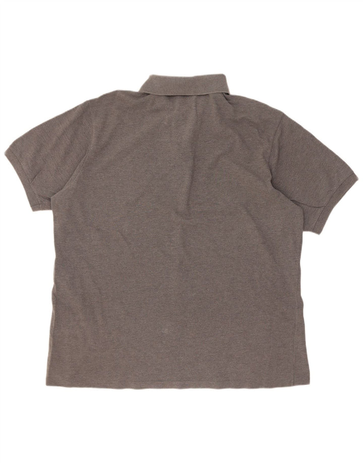 Camisa polo masculina Lacoste tamanho 7 2XL cinza