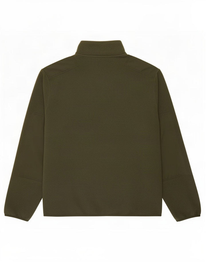 Suéter Nike Masculino Zip Neck Fleece Grande Cáqui Poliéster