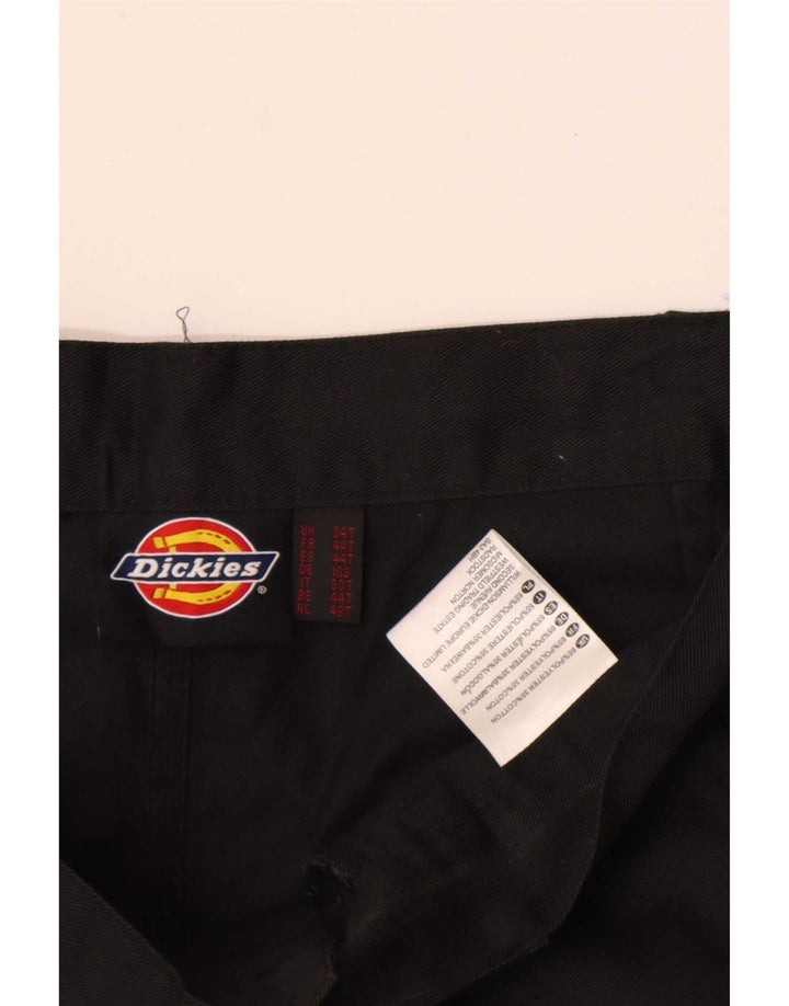 Calças cargo retas masculinas Dickies W34 L29 poliéster preto
