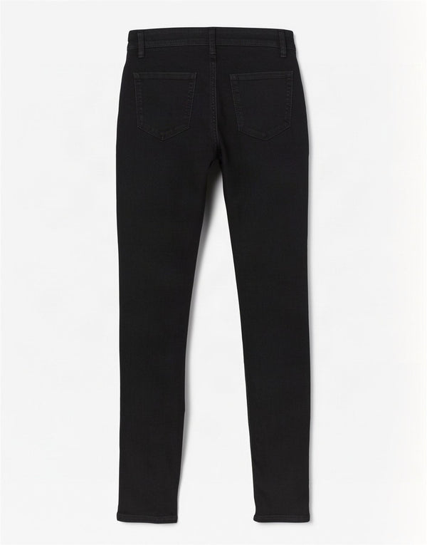 Topshop feminino Joni Super Skinny Jeans W26 L30 algodão preto