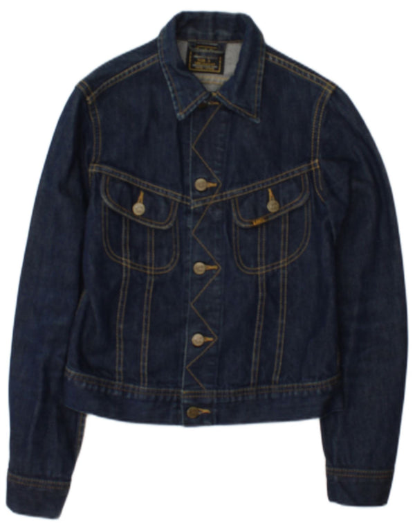 Jaqueta jeans feminina Lee UK 10 algodão azul marinho pequeno