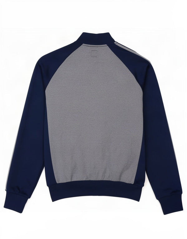 Adidas Mens Tracksuit Top Jacket Médio Azul Marinho Colorblock Algodão