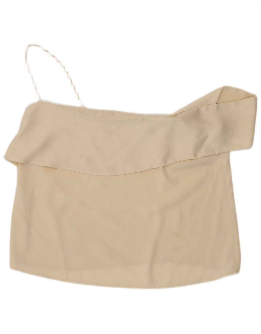 Zara Womens Crop One Ombro Top UK 14 Grande Off White