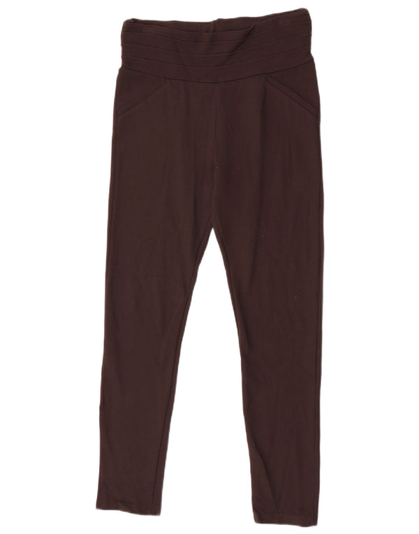 Zara Leggings Mulher UK 16 Grande Viscose Marrom