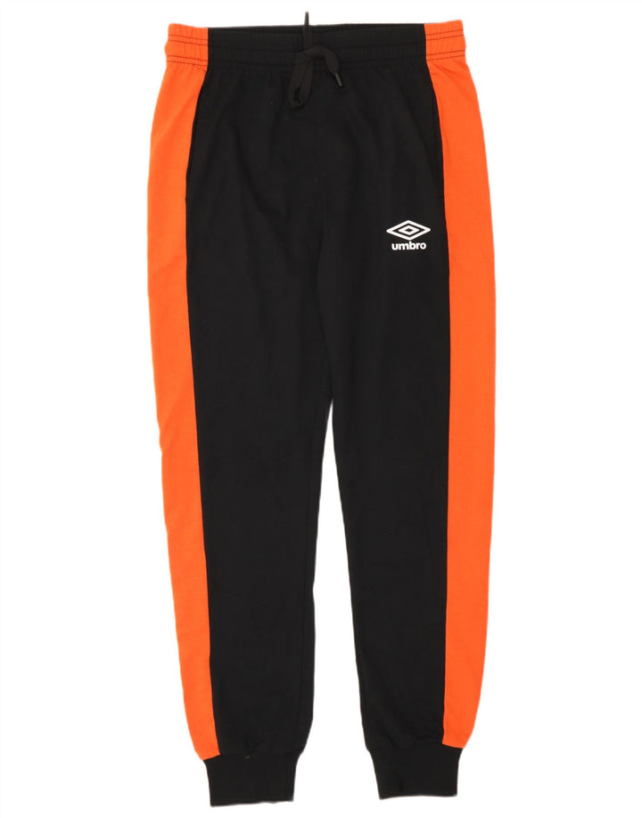 Umbro Calça de treino masculina Joggers médio preto colorblock algodão