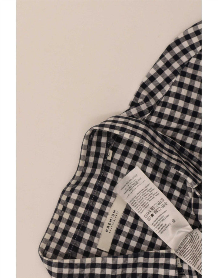 Camisa masculina Jack & Jones média azul marinho algodão guingão