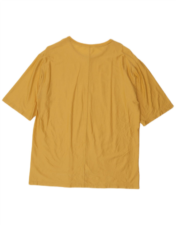 Cos Camiseta Masculina Top Grande Algodão Amarelo