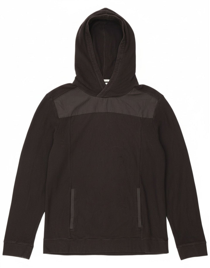 Calvin Klein moletom com capuz masculino médio preto colorblock