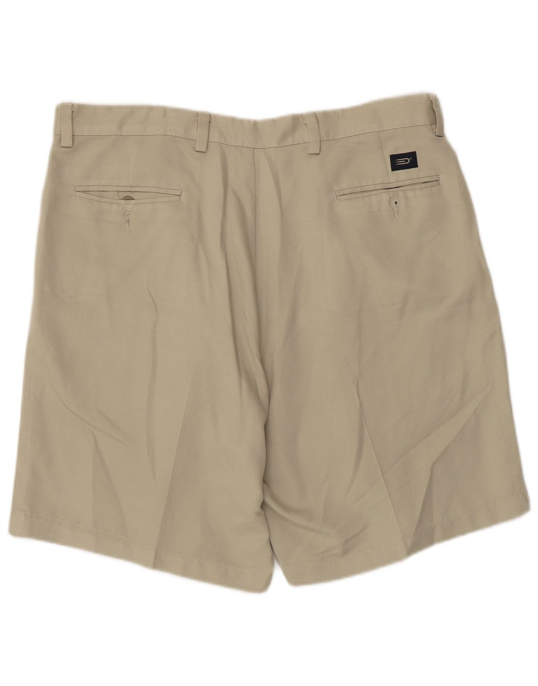Dockers Mens Pegged Chino Shorts W36 Grande Poliéster Bege