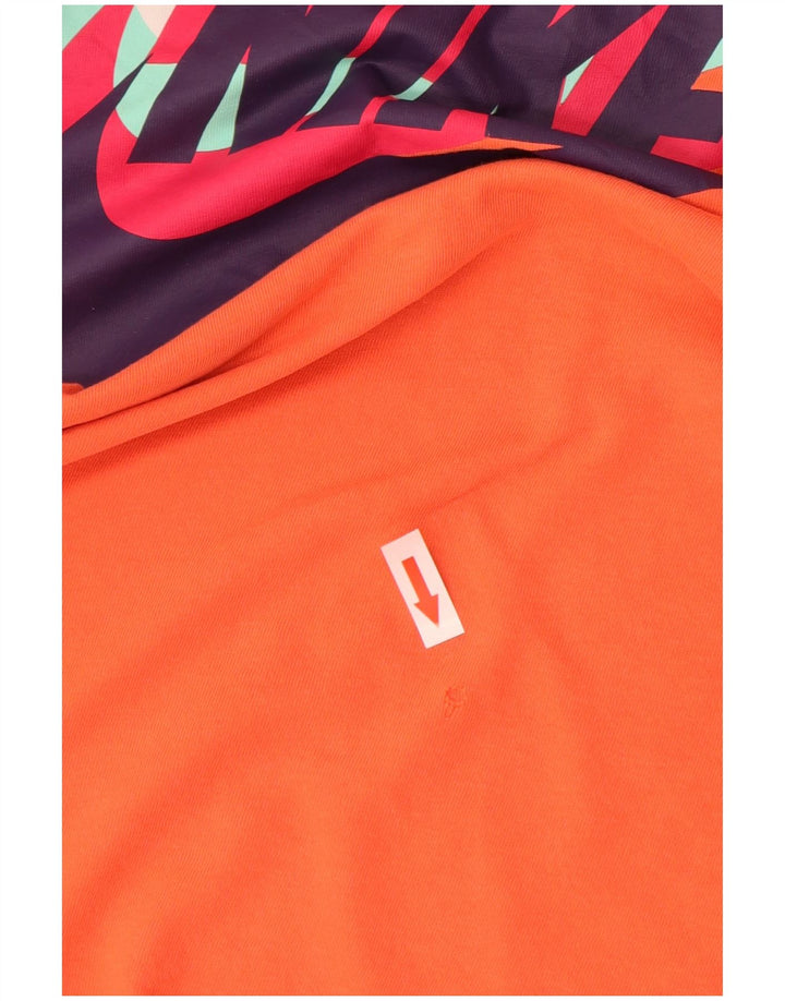 Camiseta Nike masculina gráfica grande algodão laranja