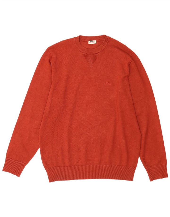 Suéter masculino Rifle com gola redonda XL viscose laranja
