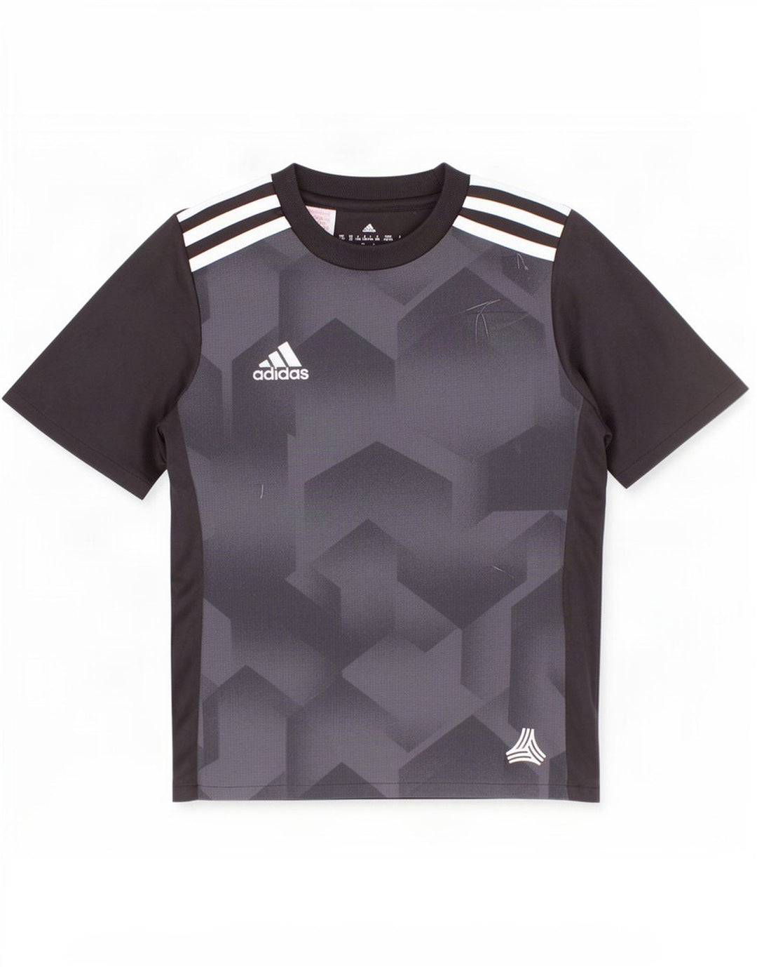 Camiseta Adidas Boys Climalite Top 7-8 Anos Poliéster Geométrico Preto