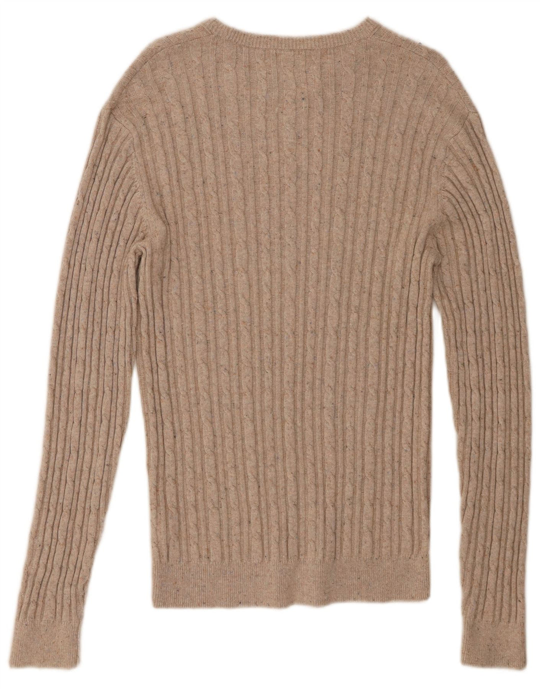 JACK WILLS Suéter masculino The Marlow com gola redonda, algodão bege médio