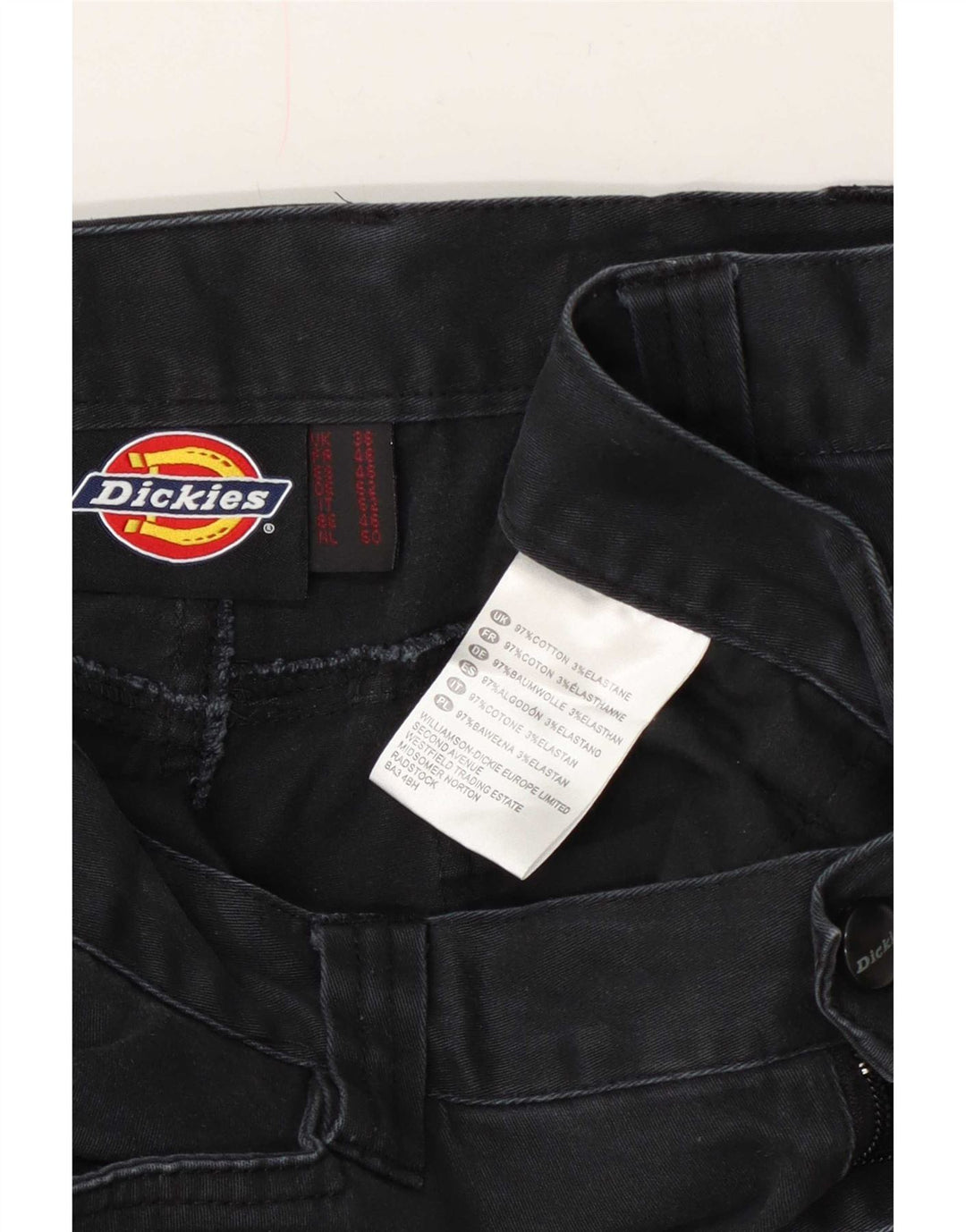 Shorts cargo masculino Dickies W36 grande algodão azul marinho
