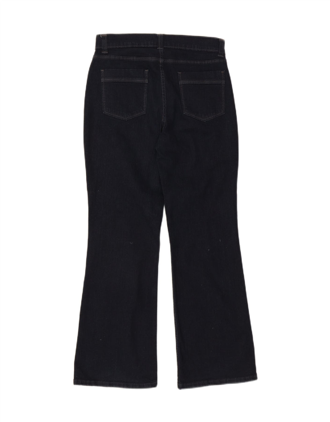 Jeans Marks & Spencer curto bootcut feminino Reino Unido 10 pequeno W27 L28 azul marinho