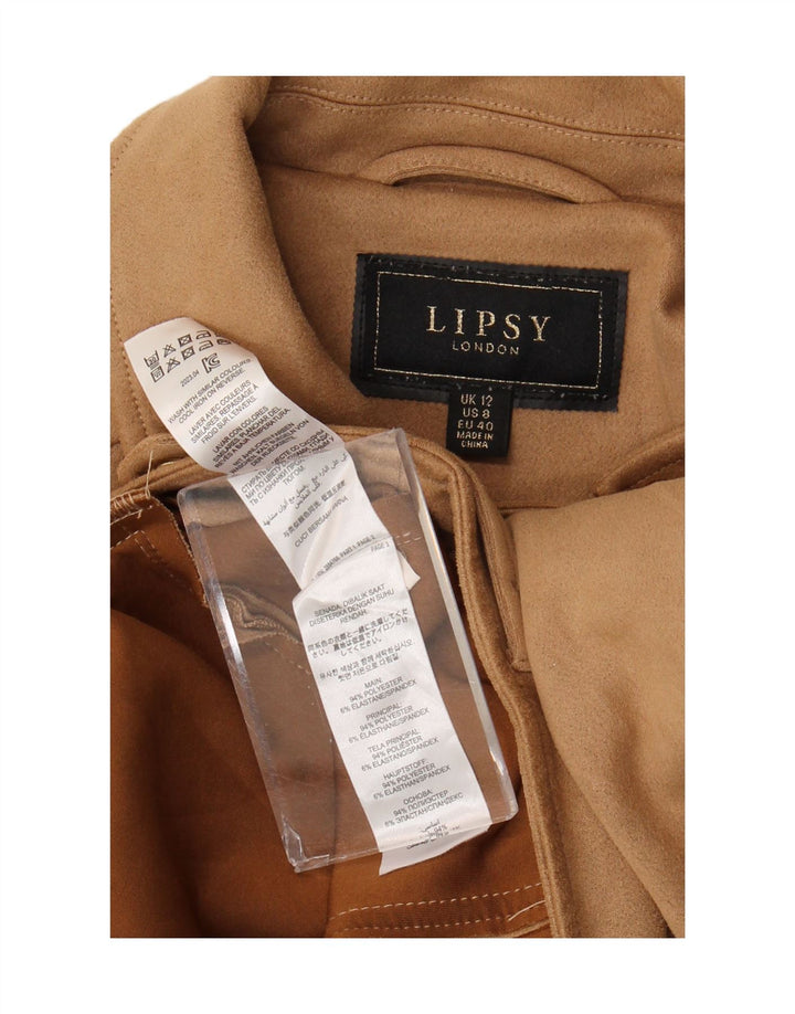 Jaqueta bomber feminina Lipsy UK 12 poliéster marrom médio