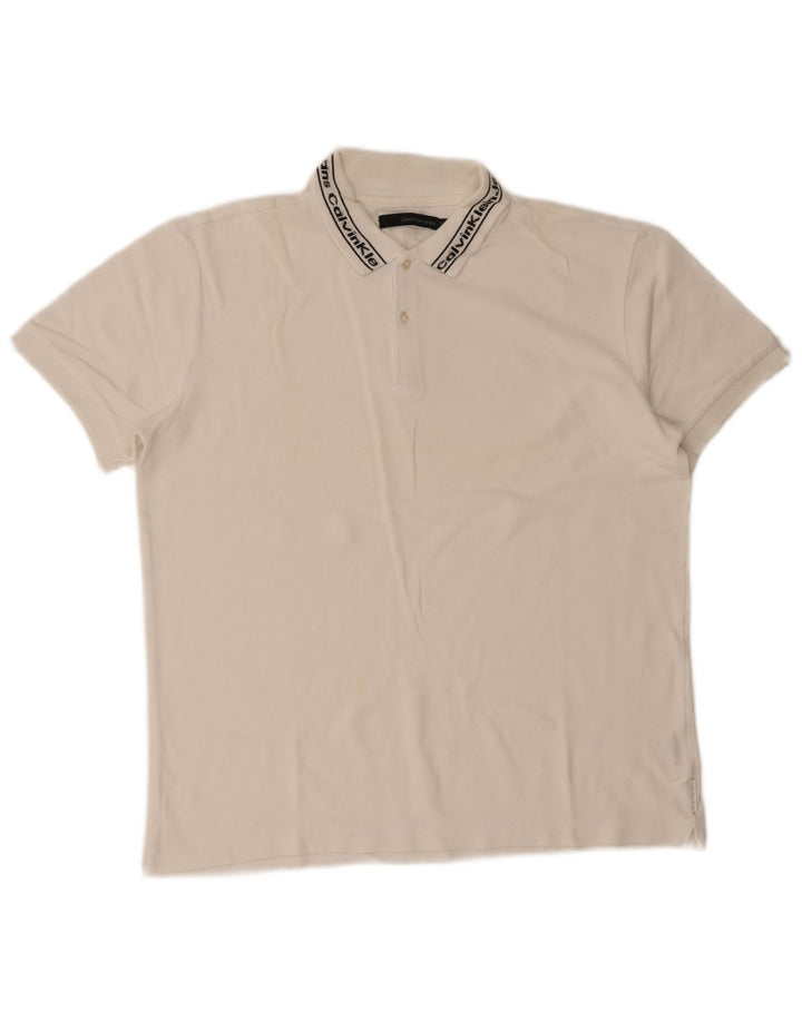 Camisa polo masculina Calvin Klein Jeans XL branca