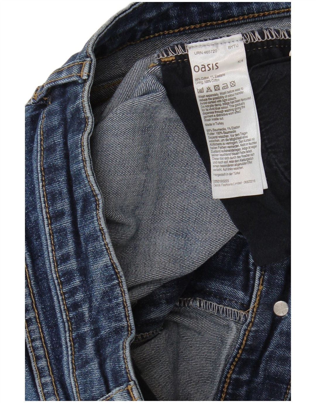 Jeans skinny feminino OASIS W30 L27 algodão azul