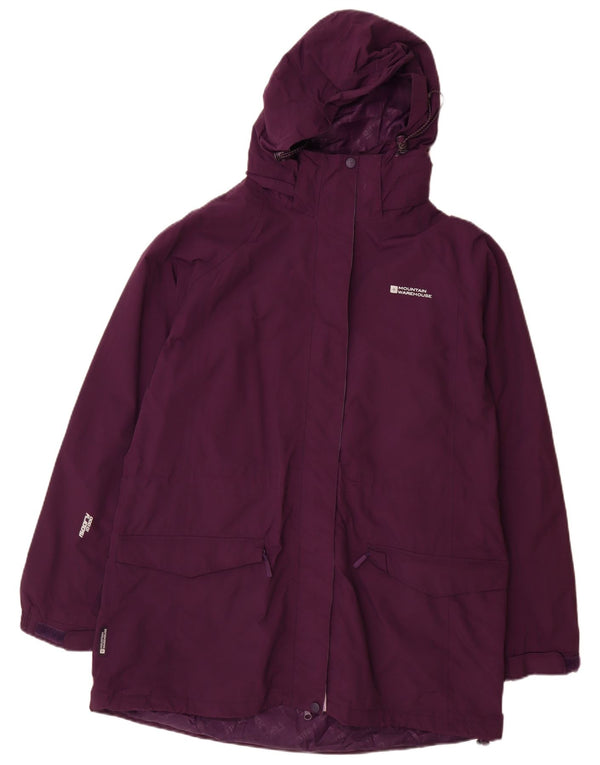 Capa de chuva feminina com capuz Mountain Warehouse UK 20 2XL nylon roxo