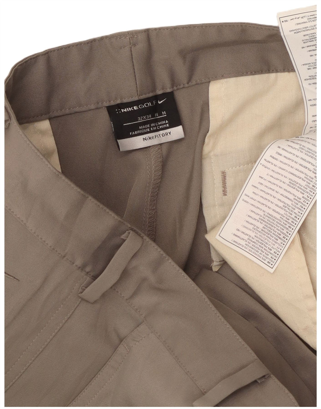 Calça Nike Masculina Straight Chino W32 L34 Cinza Poliéster