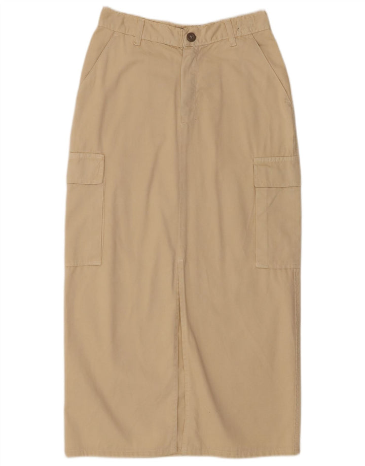 Saia cargo maxi feminina Roy Rogers W28 algodão bege médio