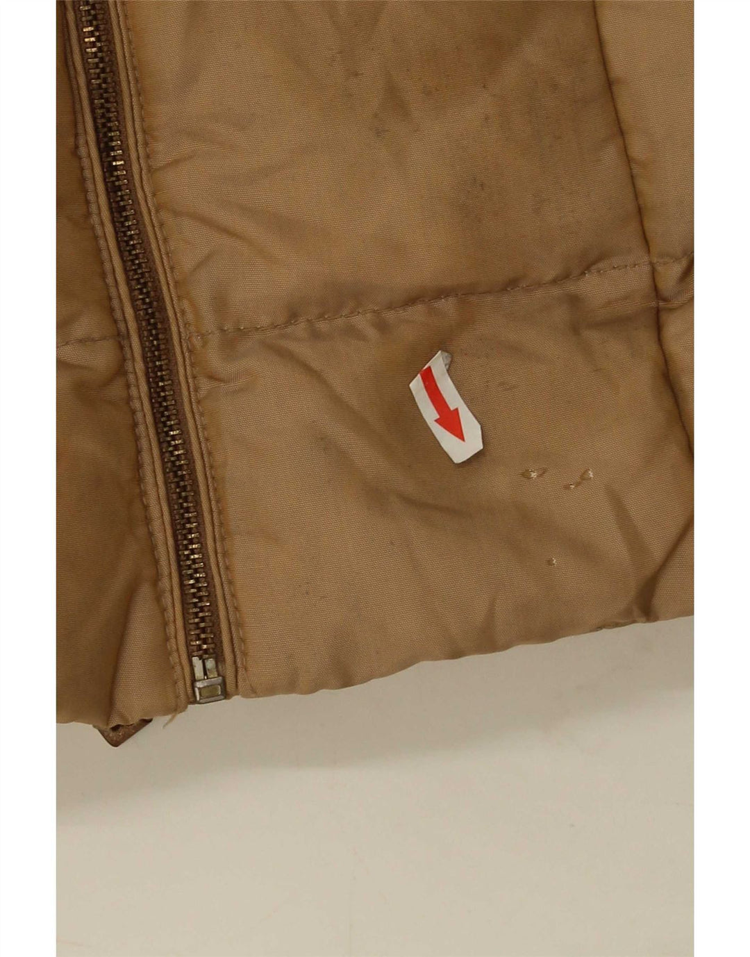 Casaco acolchoado feminino Zara UK 10 pequeno marrom nylon