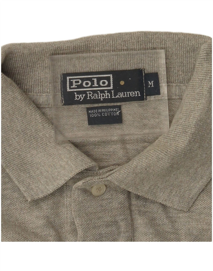 Camisa polo masculina Polo Ralph Lauren de algodão cinza médio