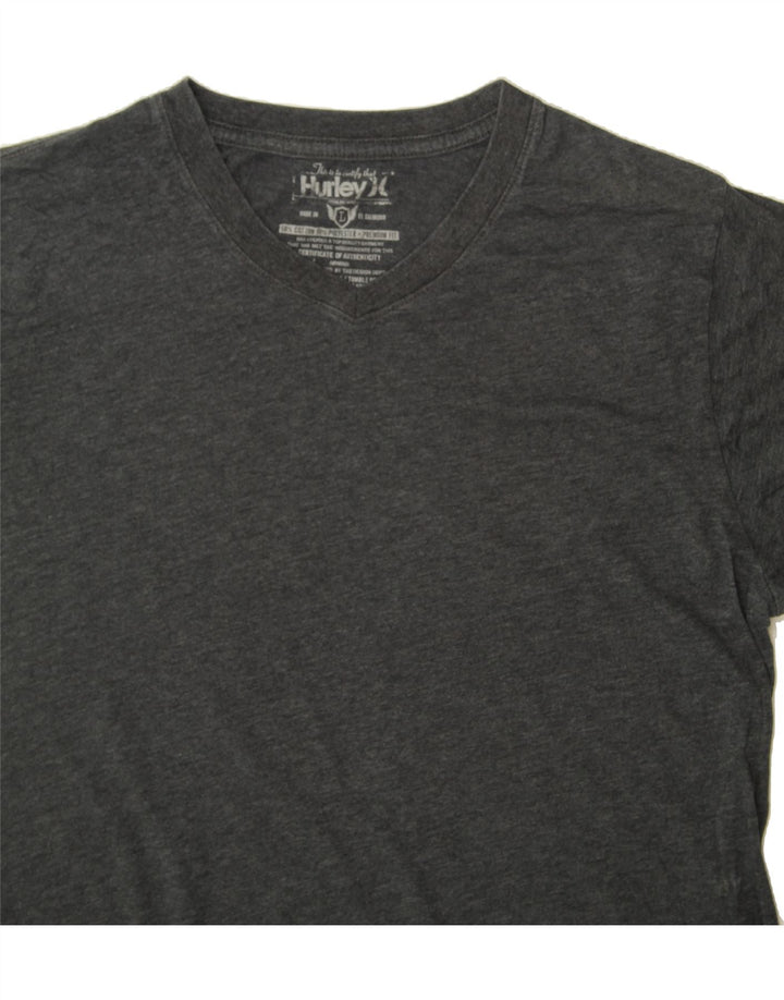 HURLEY Mens T-Shirt Top Large Grey Cotton Vintage Hurley and Second-Hand Hurley from Messina Hembry 
